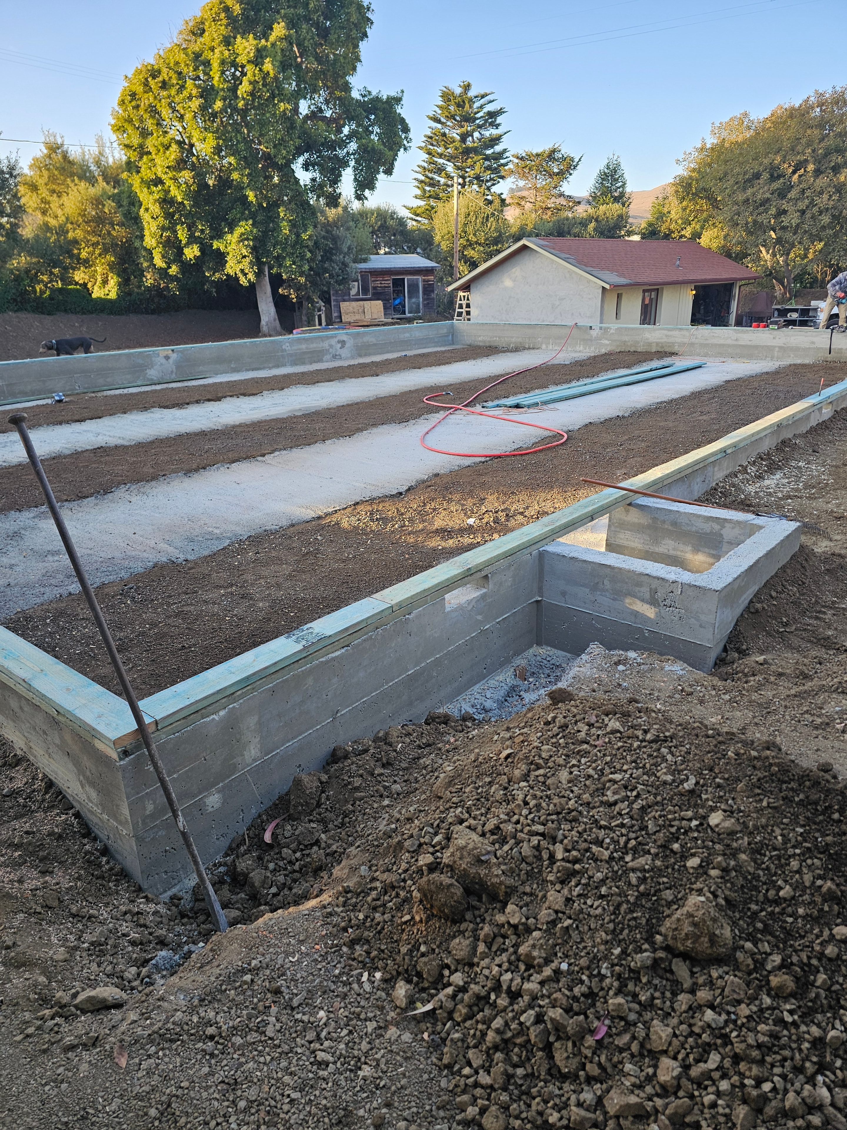Concrete foundation slab preparation
